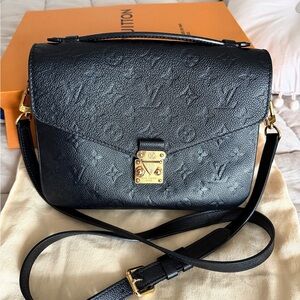 Louis Vuitton Black Monogram Crossbody with Gold Hardware